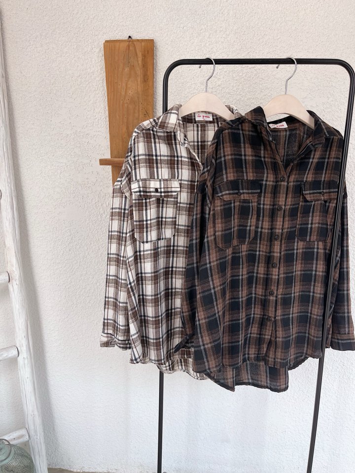 Lagrass - Korean Women Fashion - #thelittlethings - Dear Check Shirt - 7
