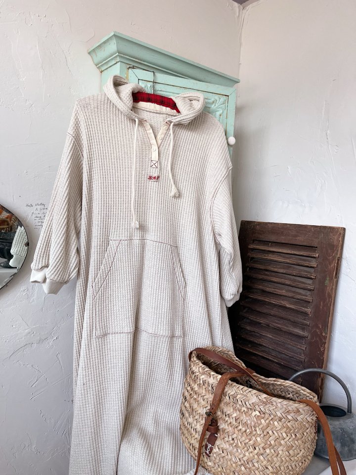 Lagrass - Korean Women Fashion - #vintageinspired - Waffle One-piece - 7