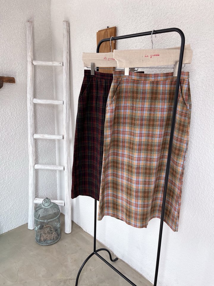Lagrass - Korean Women Fashion - #womensfashion - Rye Check Skirt - 4