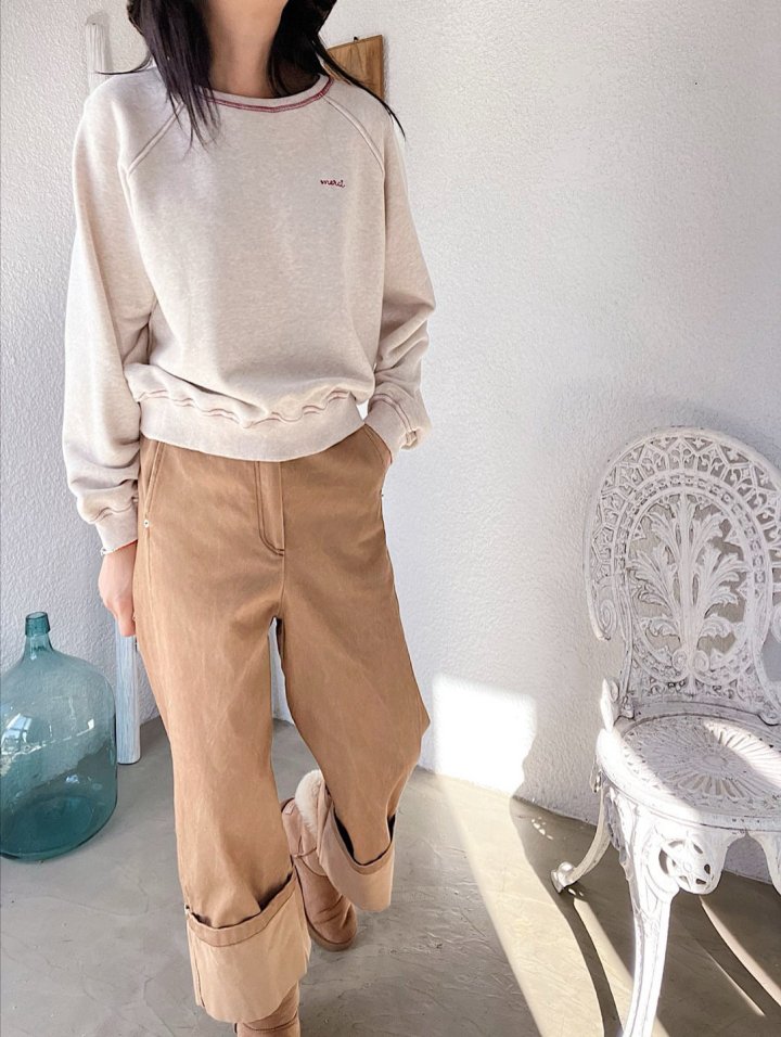 Lagrass - Korean Women Fashion - #vintageinspired - Merci Sweatshirt - 3