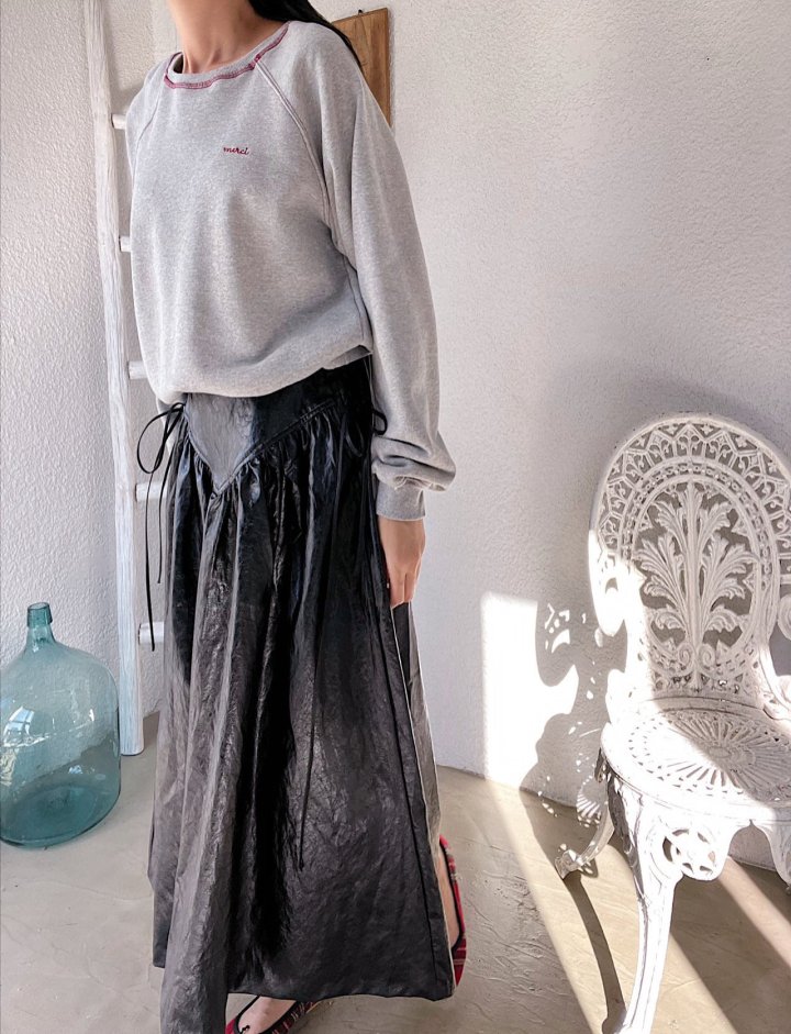 Lagrass - Korean Women Fashion - #vintageinspired - Merci Sweatshirt - 4