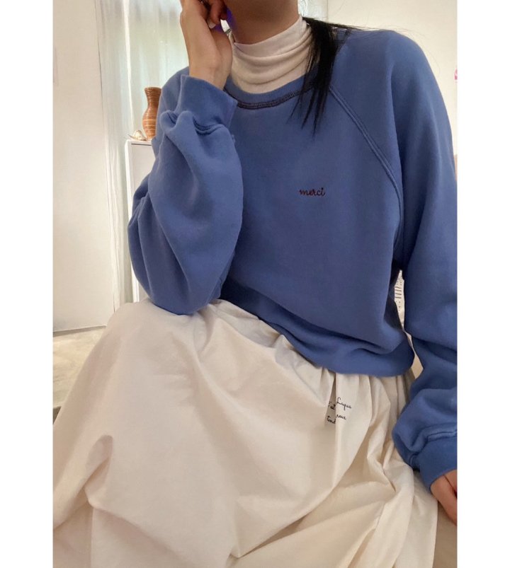 Lagrass - Korean Women Fashion - #womensfashion - Merci Sweatshirt - 2