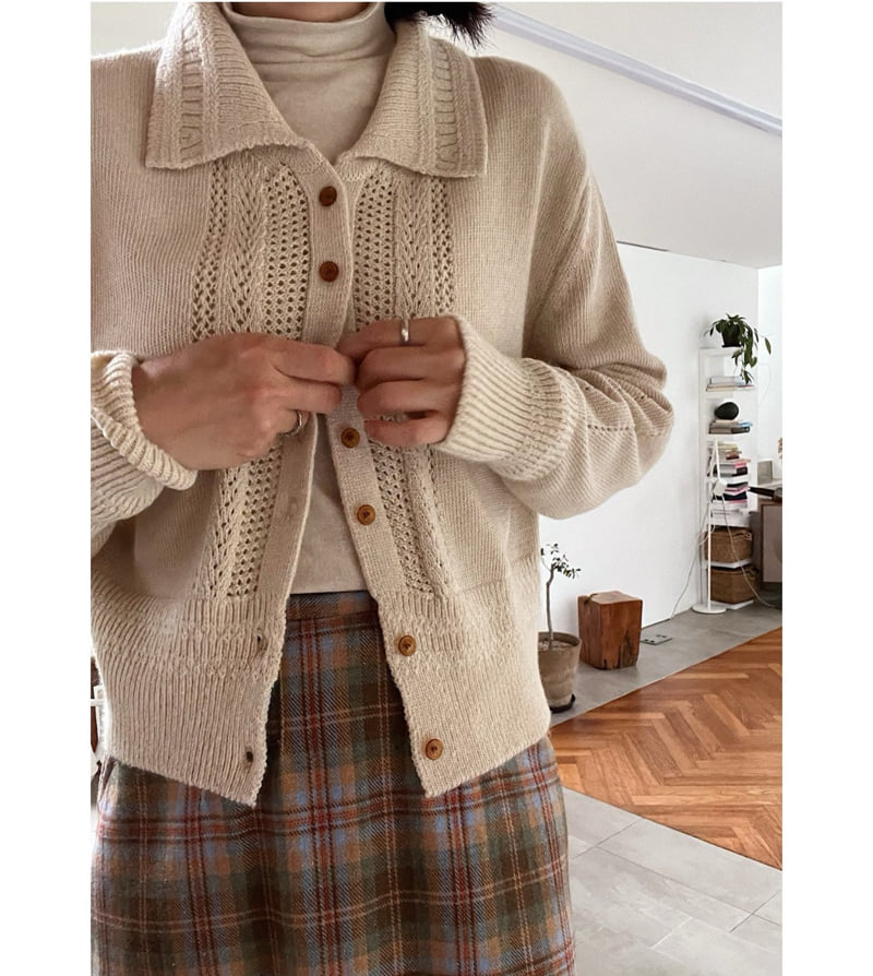 Lagrass - Korean Women Fashion - #womensfashion - Lace Collar Cardigan