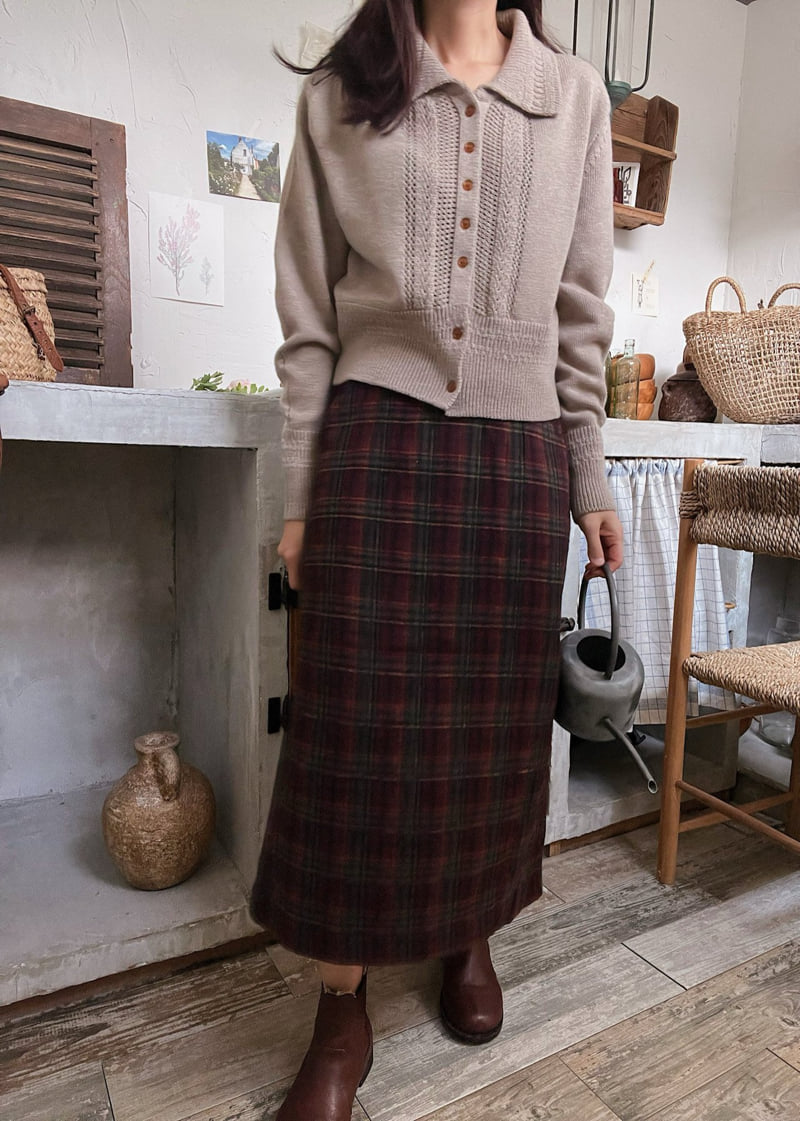 Lagrass - Korean Women Fashion - #womensfashion - Lace Collar Cardigan - 3