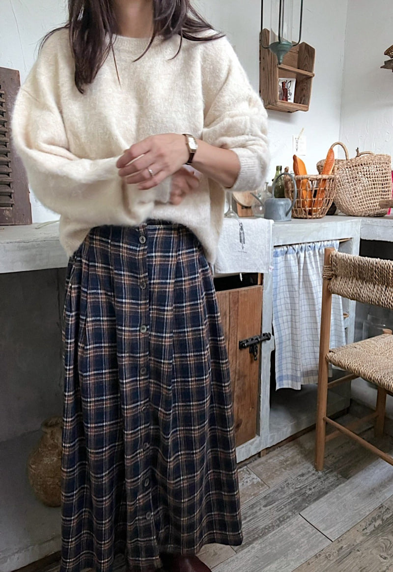 Lagrass - Korean Women Fashion - #womensfashion - Woven Check Skirt - 2