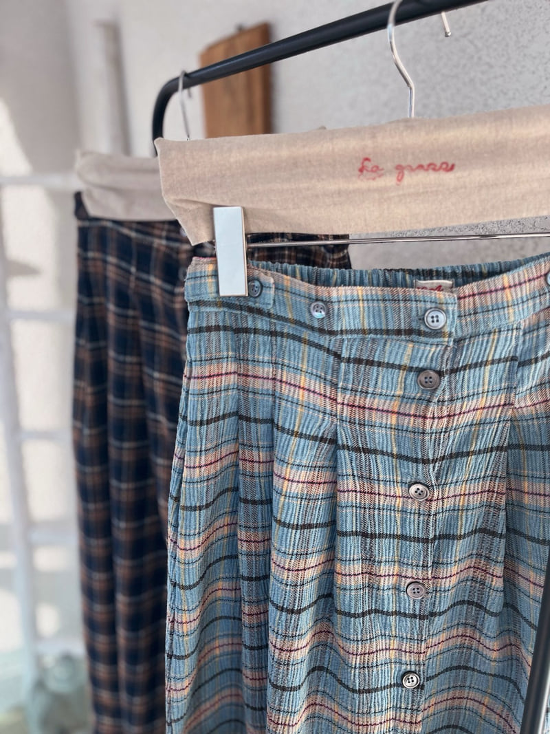 Lagrass - Korean Women Fashion - #womensfashion - Woven Check Skirt - 8