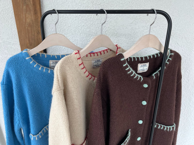 Lagrass - Korean Women Fashion - #womensfashion - Knit Cardigan - 6