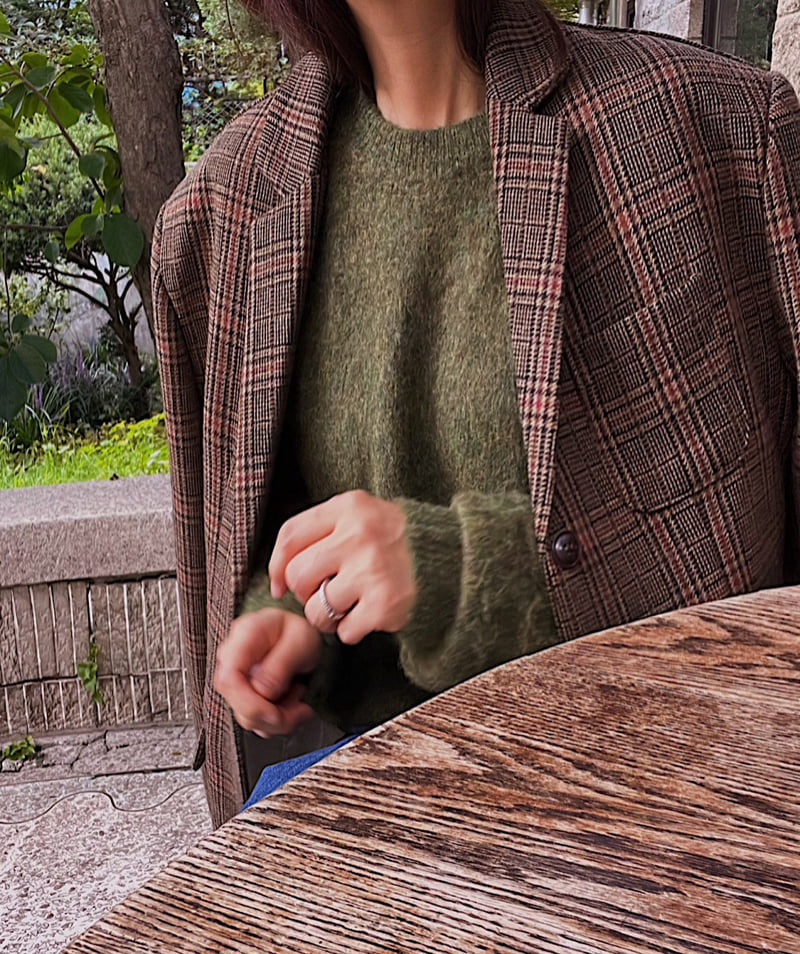 Lagrass - Korean Women Fashion - #womensfashion - Woody Check Jacket - 12