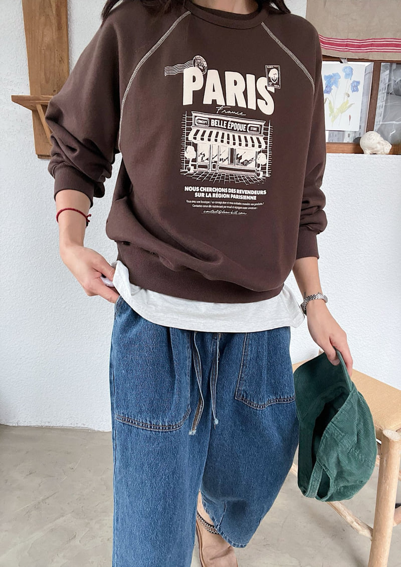 Lagrass - Korean Women Fashion - #momslook - Paris Sweatshirt - 4