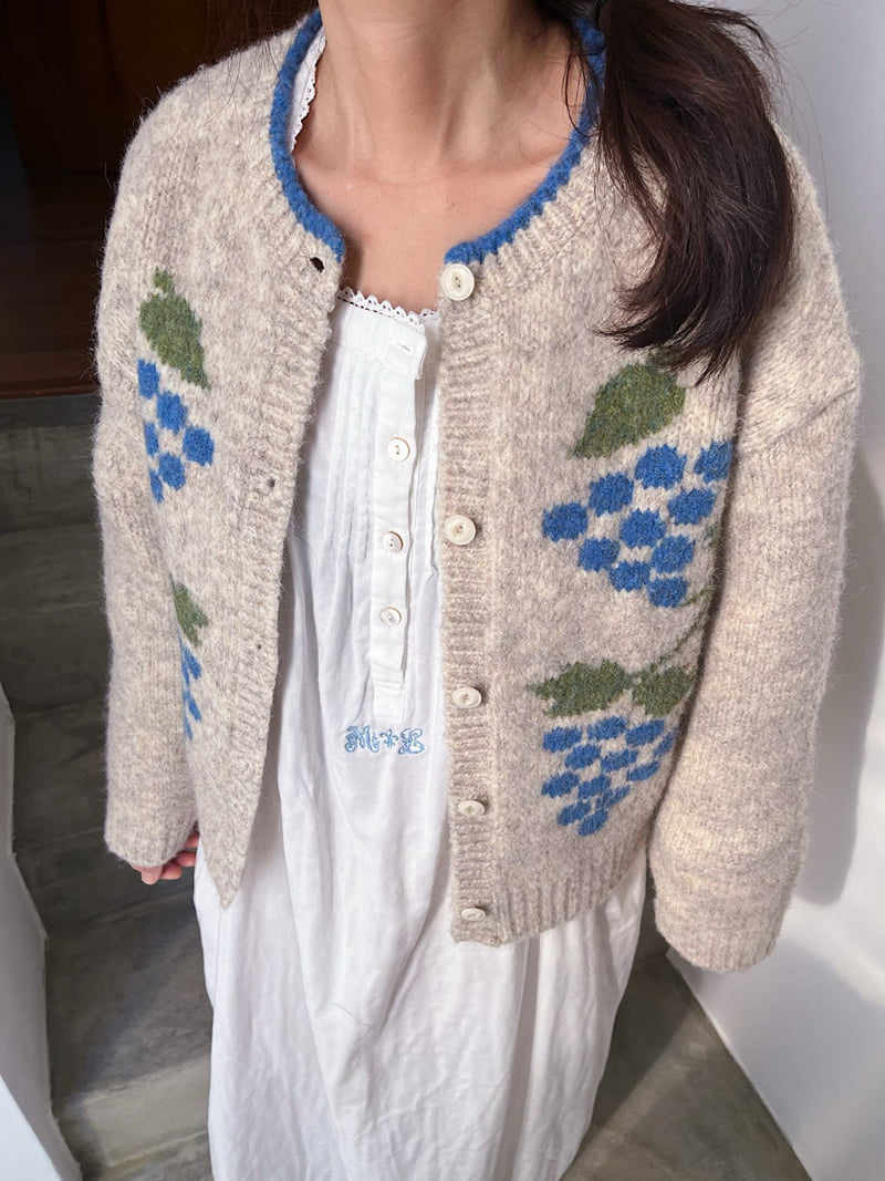 Lagrass - Korean Women Fashion - #womensfashion - Grape Cardigan - 6
