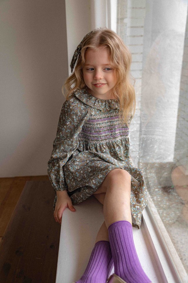 Lenua - Korean Children Fashion - #childofig - Merry Smock One-piece - 2