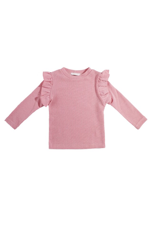 Lenua - Korean Children Fashion - #kidsshorts - Wing Ribbed Tee - 11