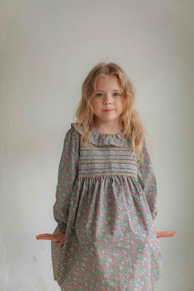 Lenua - Korean Children Fashion - #kidsshorts - Merry Smock One-piece - 7