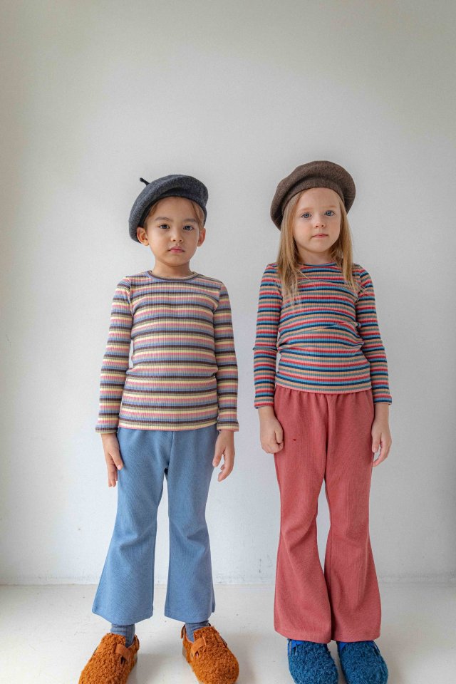 Lenua - Korean Children Fashion - #kidsshorts - Rino Stripe Tee - 4