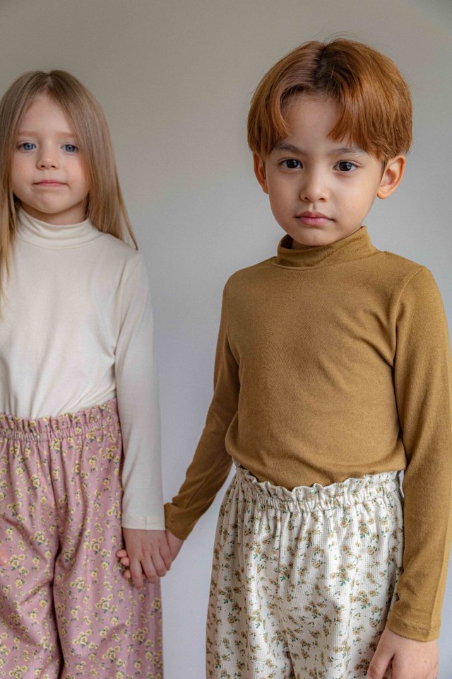 Lenua - Korean Children Fashion - #kidsstore - Della Half Turtleneck Tee - 2