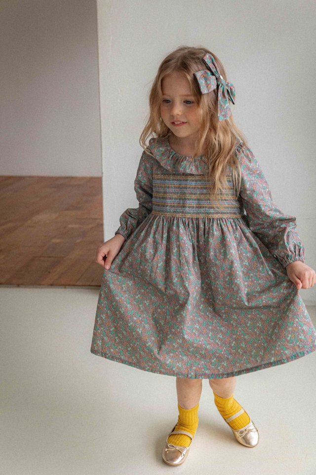 Lenua - Korean Children Fashion - #kidzfashiontrend - Merry Smock One-piece - 9