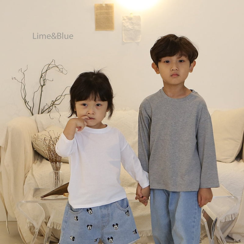 Lime & Blue - Korean Children Fashion - #fashionkids - Basic Stretch Tee
