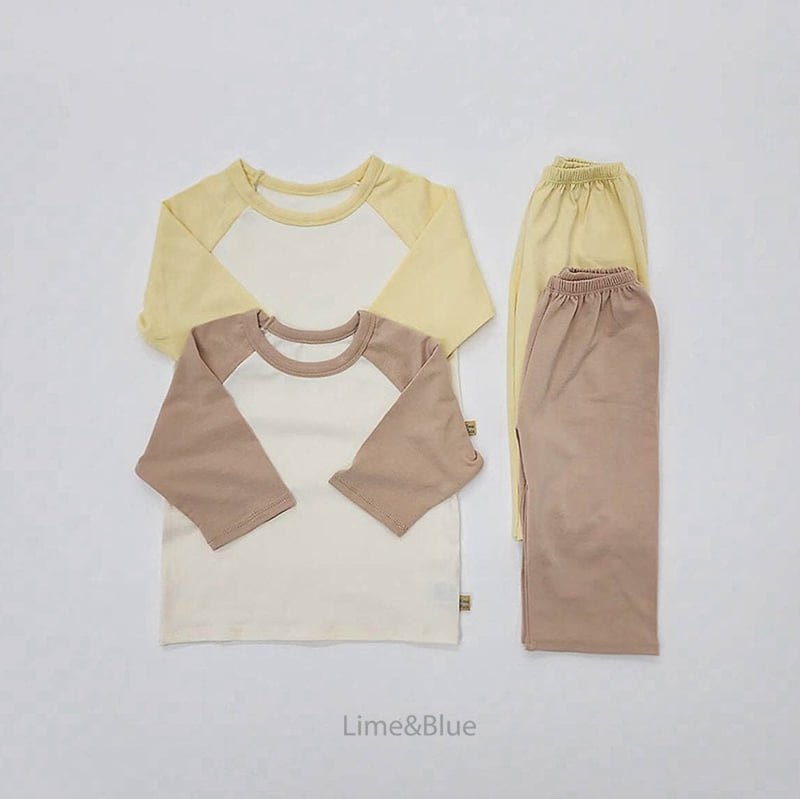 Lime & Blue - Korean Children Fashion - #fashionkids - Butter Raglan Set - 4