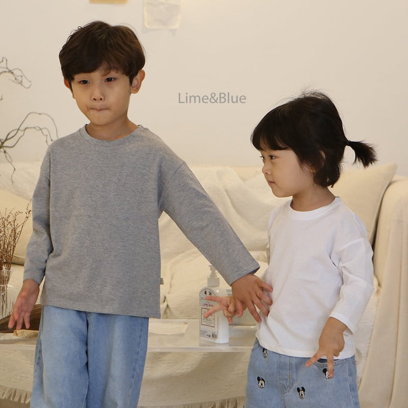 Lime & Blue - Korean Children Fashion - #kidsstore - Basic Stretch Tee - 3