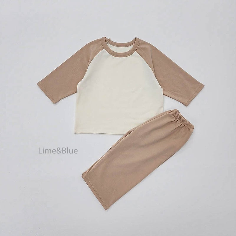 Lime & Blue - Korean Children Fashion - #kidzfashiontrend - Butter Raglan Set - 6