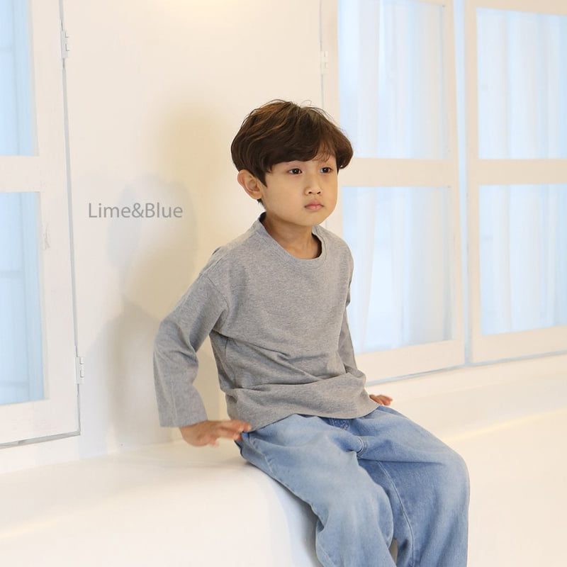 Lime & Blue - Korean Children Fashion - #kidsstore - Basic Stretch Tee - 4