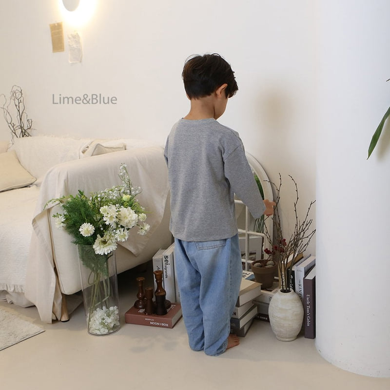 Lime & Blue - Korean Children Fashion - #littlefashionista - Basic Stretch Tee - 6
