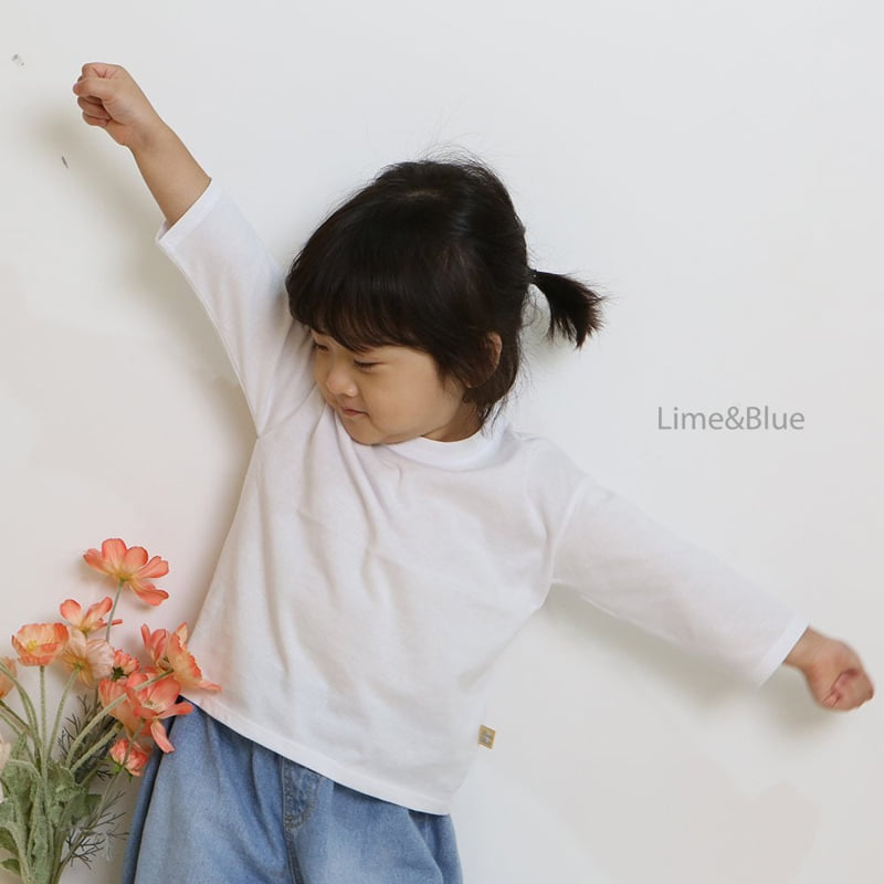 Lime & Blue - Korean Children Fashion - #magicofchildhood - Basic Stretch Tee - 7