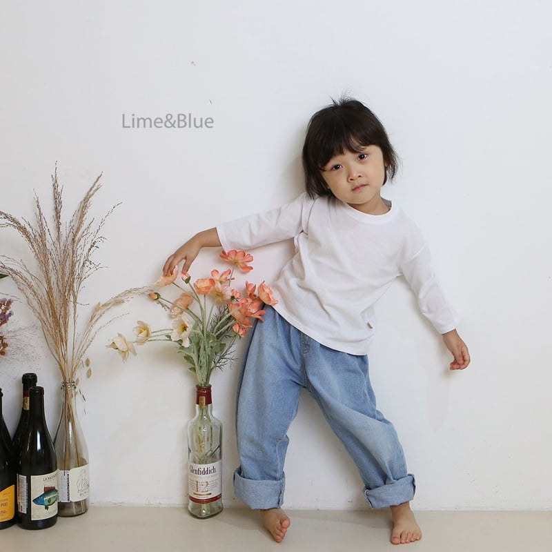 Lime & Blue - Korean Children Fashion - #minifashionista - Basic Stretch Tee - 8