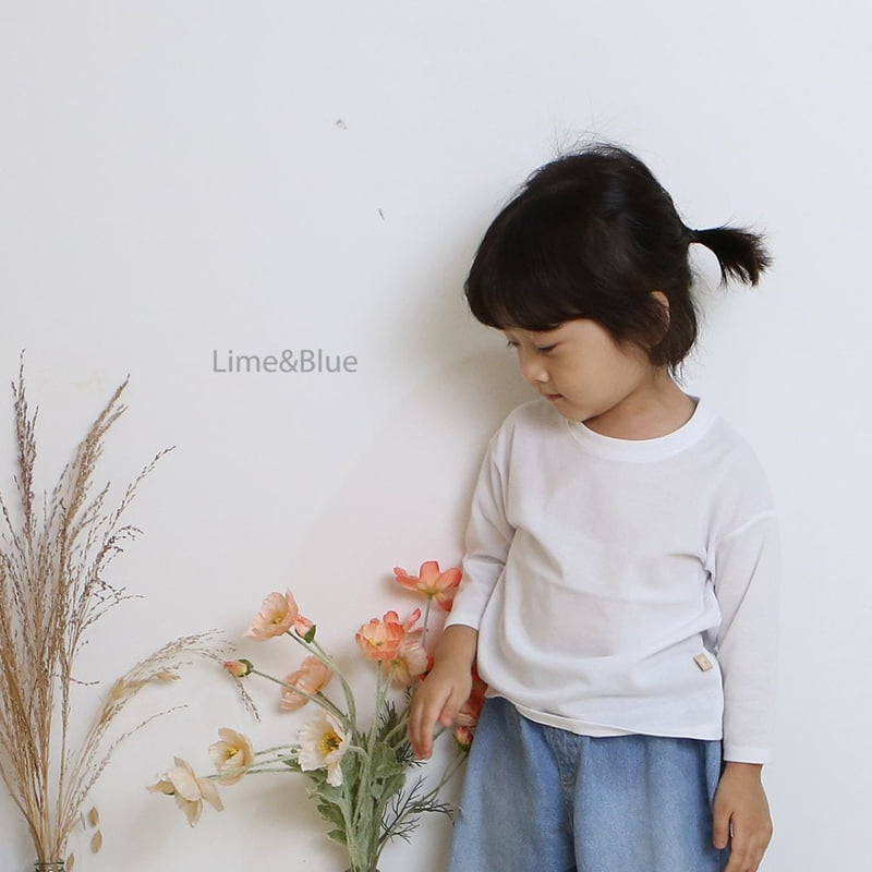 Lime & Blue - Korean Children Fashion - #prettylittlegirls - Basic Stretch Tee - 9