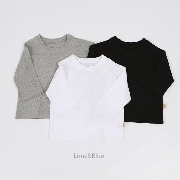 Lime & Blue - Korean Children Fashion - #stylishchildhood - Basic Stretch Tee - 12