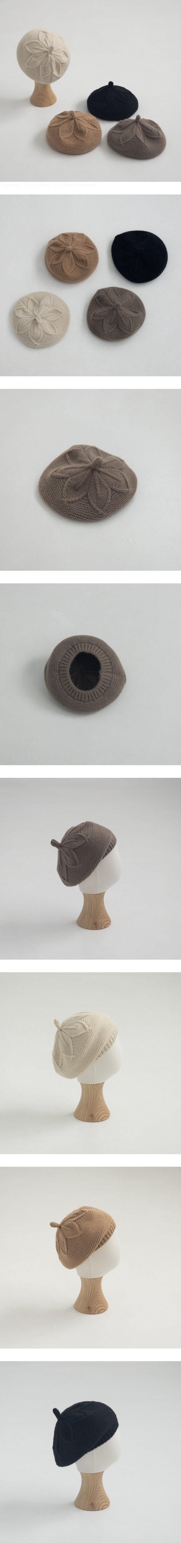 Little Hat - Korean Baby Fashion - #babyfashion - Flower Knit Beret