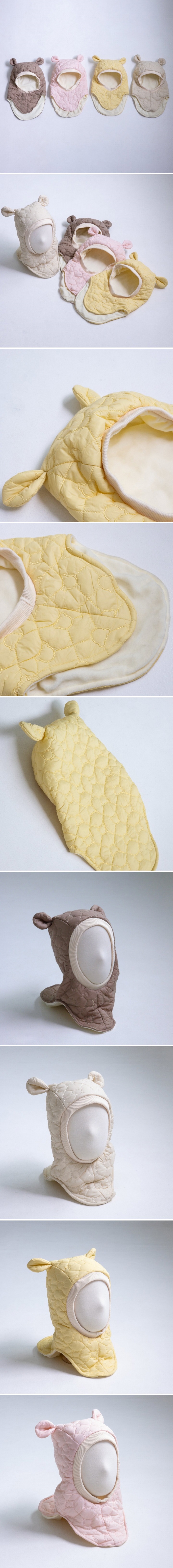 Little Hat - Korean Baby Fashion - #babylifestyle - Bear Quilted Balaclava