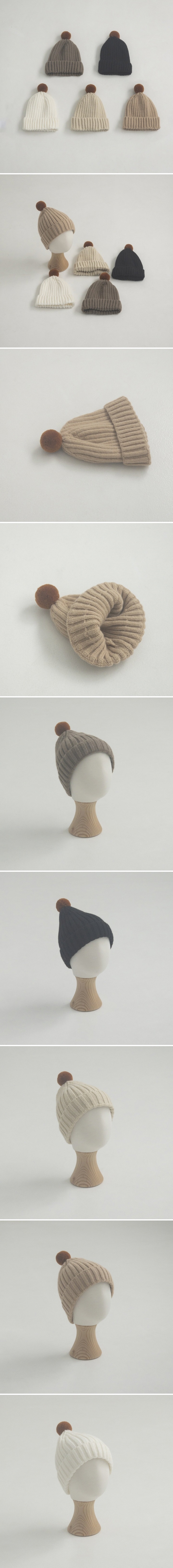 Little Hat - Korean Baby Fashion - #babyoninstagram - Pom-Pom Ribbed Beanie