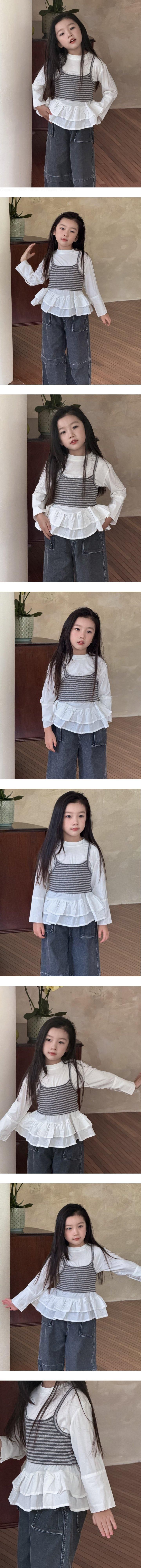 Little Rabbit - Korean Children Fashion - #Kfashion4kids - Stripe Sleeveless