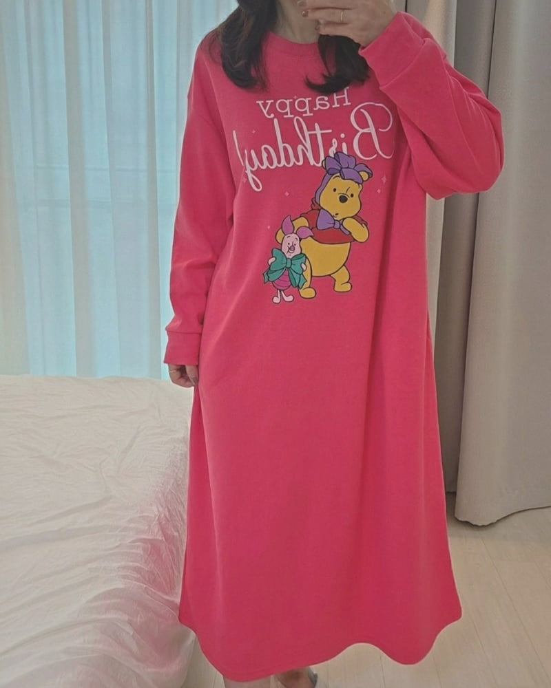 Little Rabbit - Korean Women Fashion - #momslook - Congrats Pooh Mom One-piece - 12
