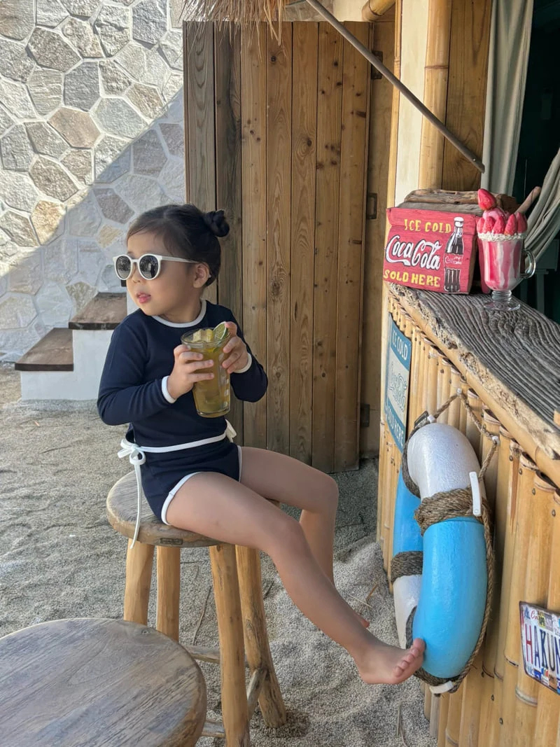 Log101 - Korean Children Fashion - #designkidswear - Ribbon Rashguard Swimsuit - 7