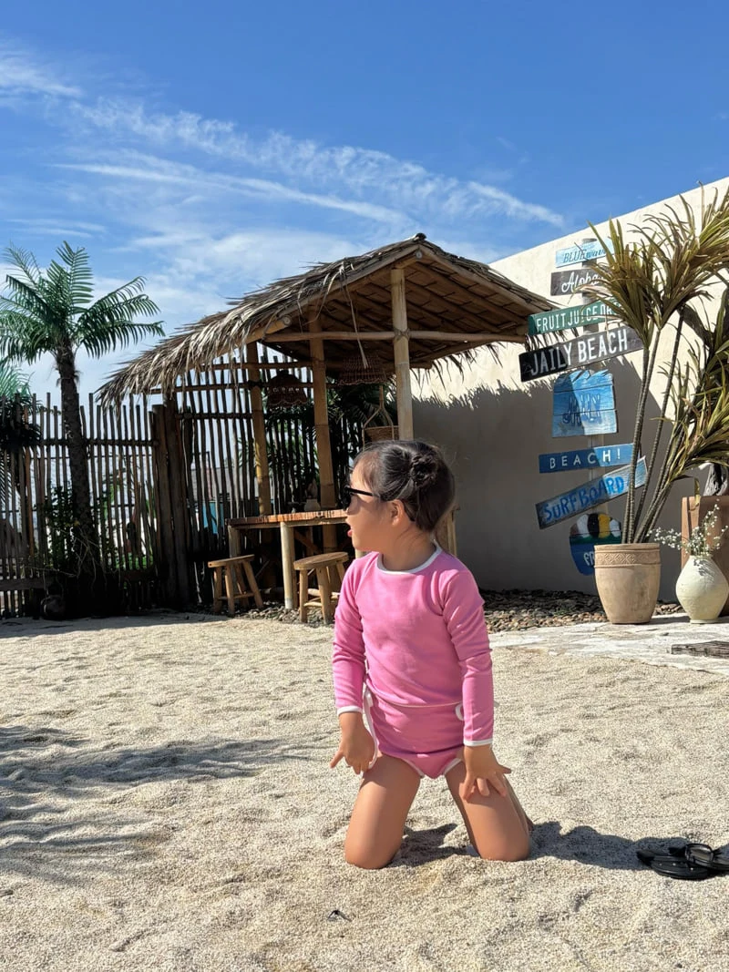 Log101 - Korean Children Fashion - #discoveringself - Ribbon Rashguard Swimsuit - 8