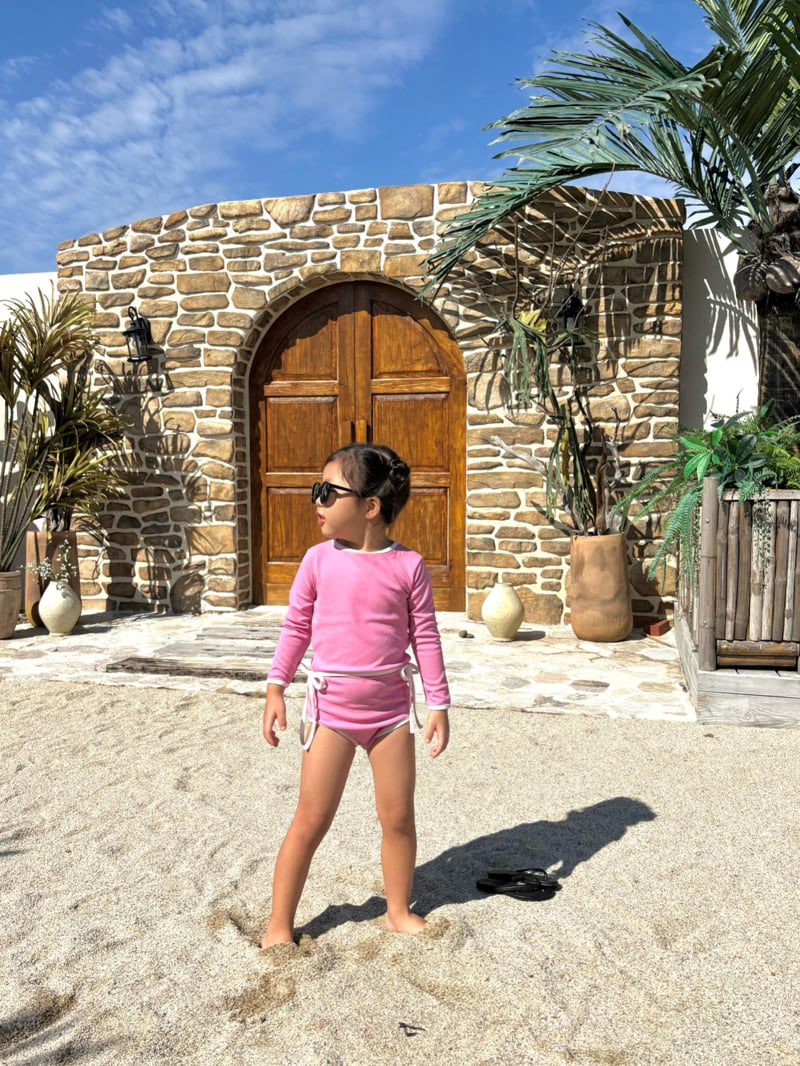Log101 - Korean Children Fashion - #fashionkids - Ribbon Rashguard Swimsuit - 9