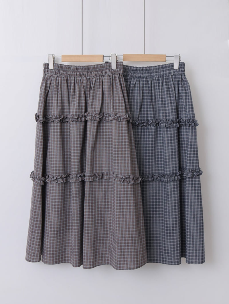 Lovely - Korean Women Fashion - #momslook - Pony Check Skirt - 12