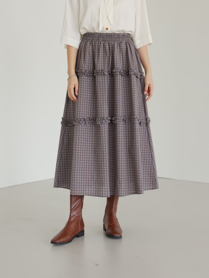Lovely - Korean Women Fashion - #momslook - Pony Check Skirt - 8