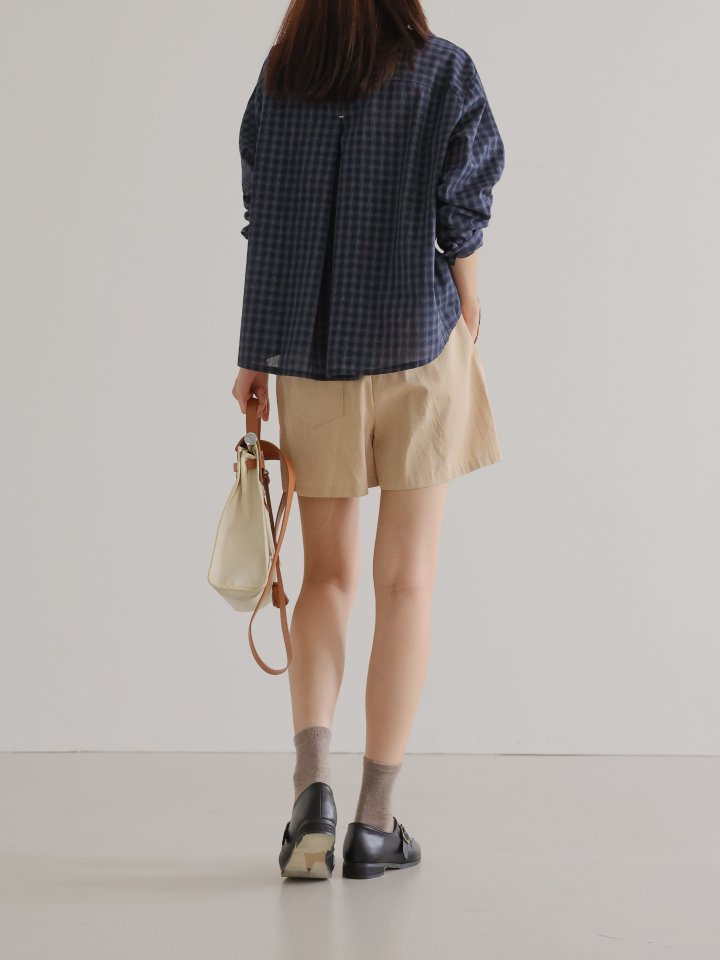 Lovely - Korean Women Fashion - #momslook - Stand Check Shirt - 5