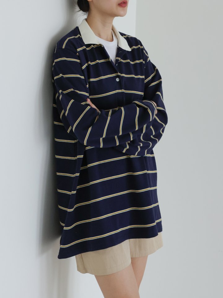 Lovely - Korean Women Fashion - #momslook - Peter Collar Tee - 7