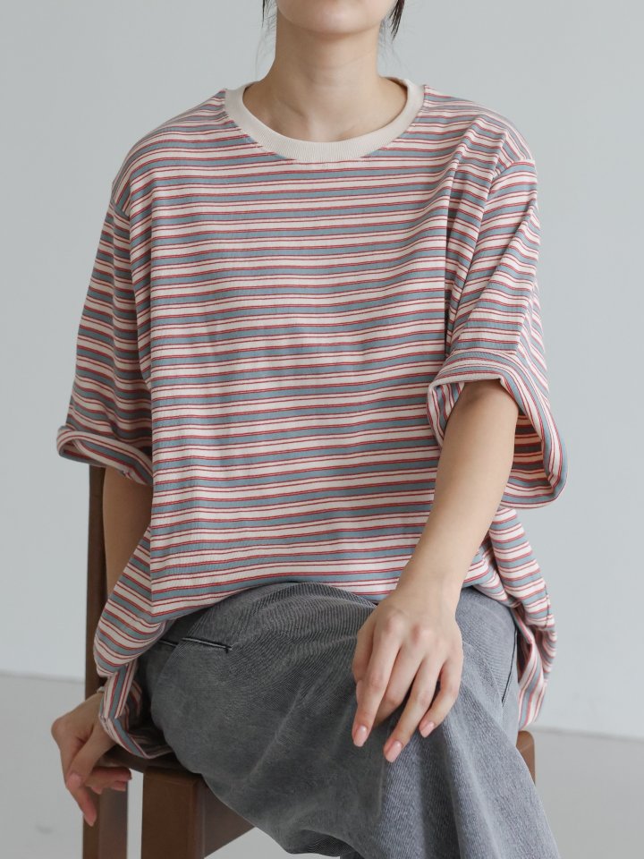 Lovely - Korean Women Fashion - #momslook - Toy Stripe Tee - 8