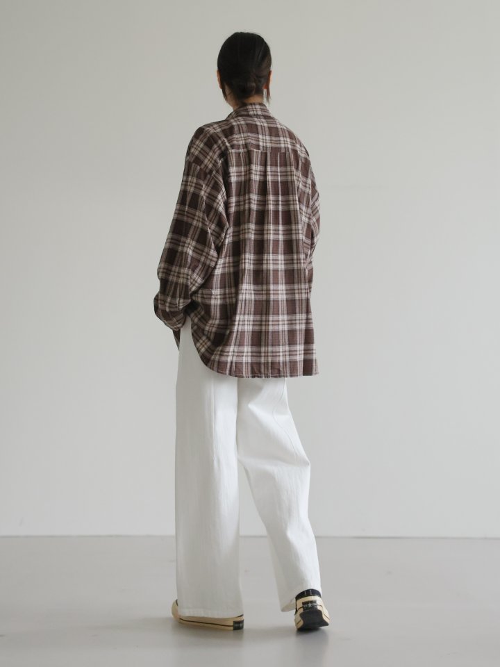 Lovely - Korean Women Fashion - #pursuepretty - Amber Check Shirt - 4
