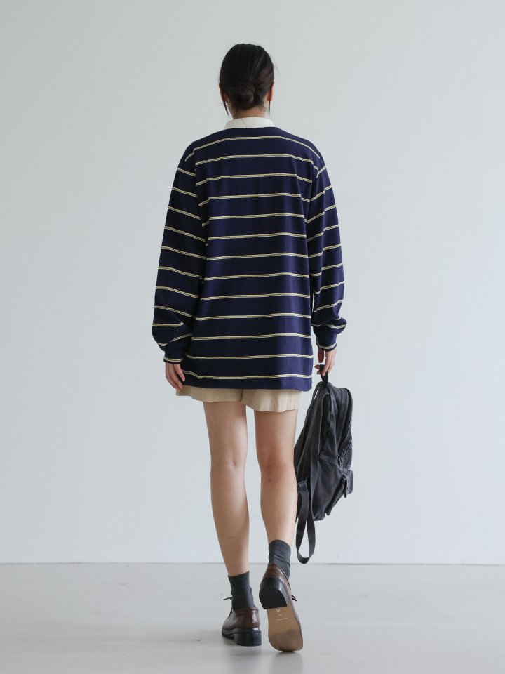 Lovely - Korean Women Fashion - #romanticstyle - Peter Collar Tee - 3
