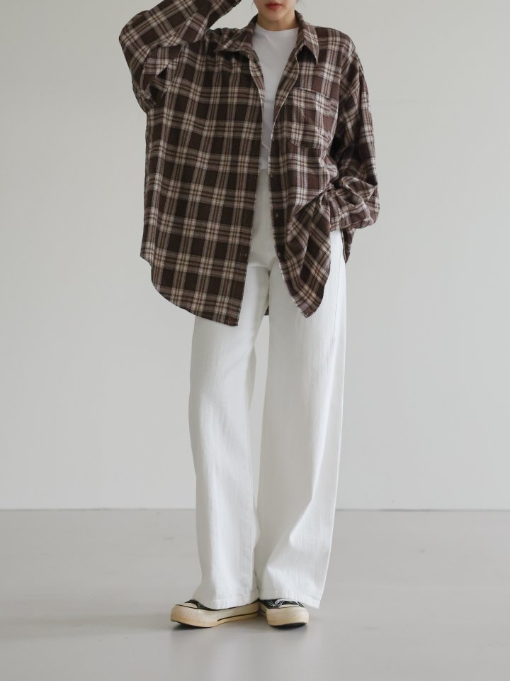 Lovely - Korean Women Fashion - #shopsmall - Amber Check Shirt - 6