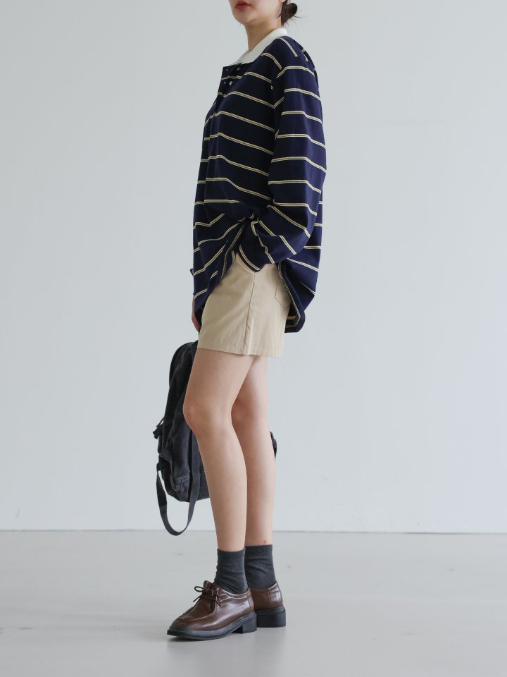 Lovely - Korean Women Fashion - #romanticstyle - Peter Collar Tee - 4