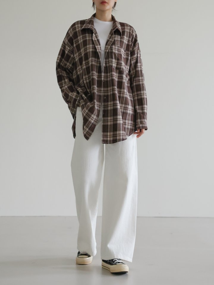 Lovely - Korean Women Fashion - #vintageinspired - Amber Check Shirt