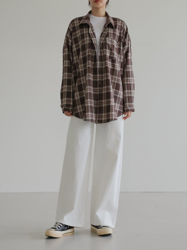 Lovely - Korean Women Fashion - #vintagekidsstyle - Amber Check Shirt - 2