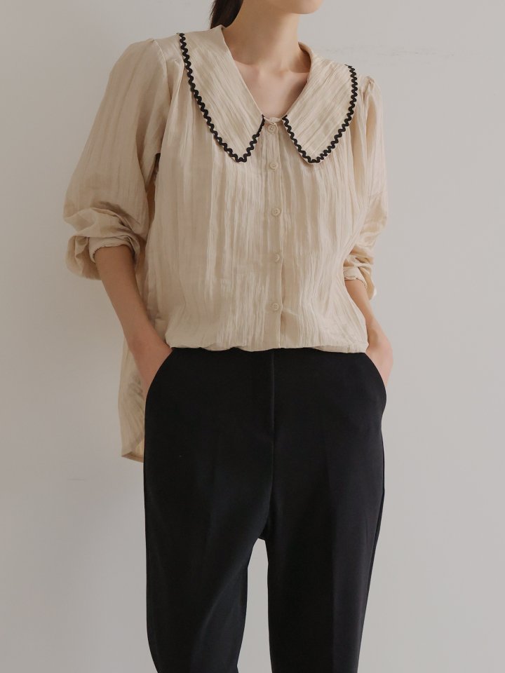 Lovely - Korean Women Fashion - #womensfashion - Wave Blouse - 5